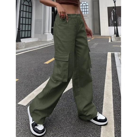 SHEIN Denim - 100% cotton Olive Green High Waist Jeans NWOT